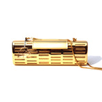 Glass Hanbag Rave metal clutch in gold